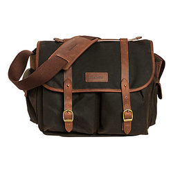 Barbour Waxed Cotton Camera Bag, Olive